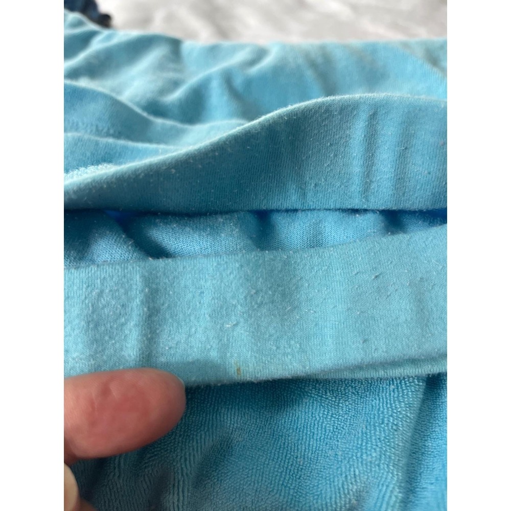 Quacker Factory 3X Terry Cloth Lounge Set Blue Daisy American Flag 4th of July - Picture 12 of 13